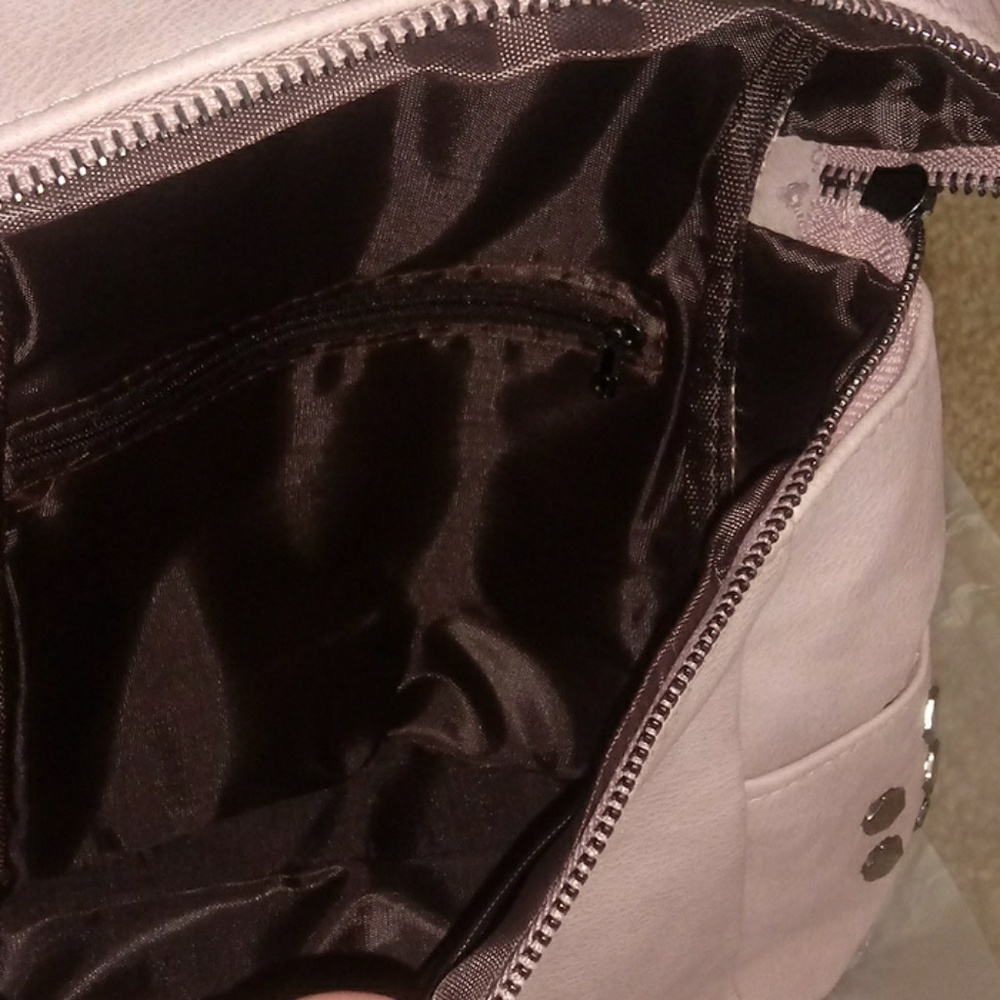 SALE $38-Pink Vegan Leather Backpack - Picture 8 of 8